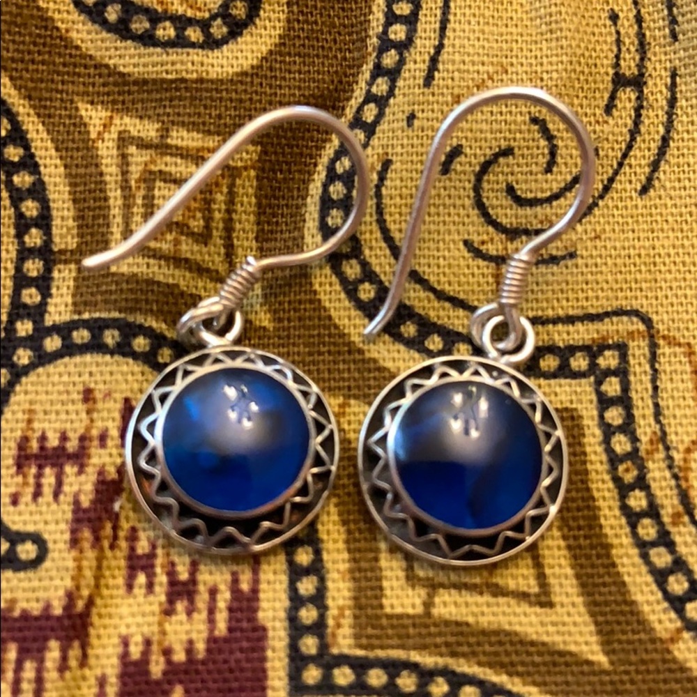 Sterling Abalone Earrings - Picture 3 of 10